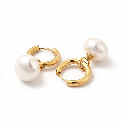 Ion Plating(IP) 304 Stainless Steel Hoop Earring EJEW-C017-05G-1