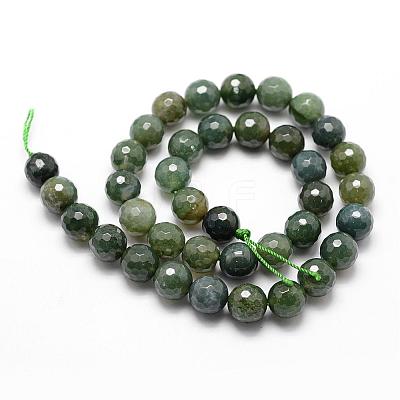 Natural Moss Agate Beads Strands G-D840-25-10mm-1