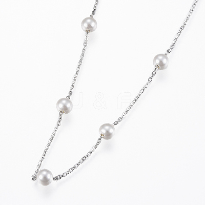 304 Stainless Steel Pendant Necklaces X-NJEW-G305-01P-1