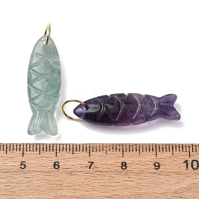 Natural Fluorite Carved Pendants G-G314-01G-10-1