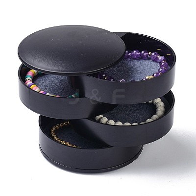 4-Layer Rotating Travel Jewelry Tray Case OBOX-O005-01C-1