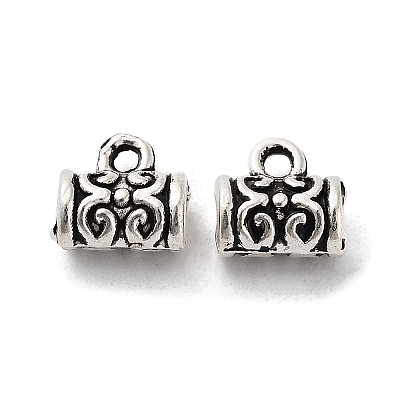 Tibetan Style Alloy Tube Bails FIND-A035-05AS-1