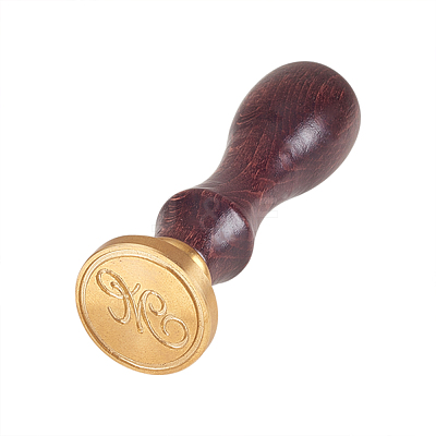 DIY Letter Scrapbook Brass Wax Seal Stamps and Wood Handle AJEW-P068-C03-1