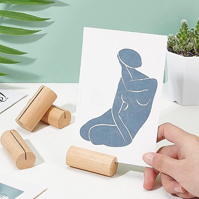 20Pcs Pine Wood Cards Display Holder ODIS-OC0001-59-1