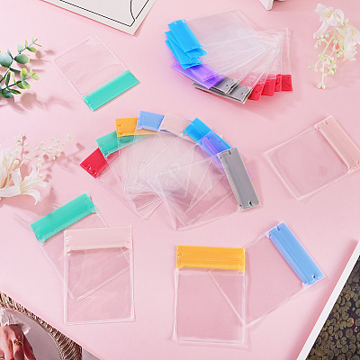 40Pcs 8 Colors Transparent EVA Packaging Resealable Bags ABAG-TA0002-29A-1