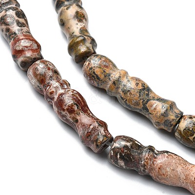 Natural Leopard Skin Jasper Beads Strands G-C135-C01-01-1