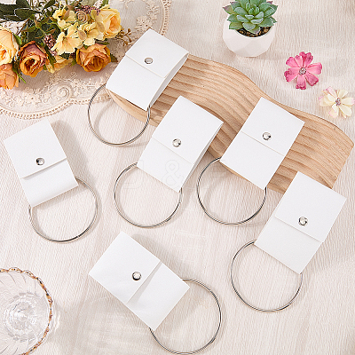 6Pcs PU Leather Towel Hook AJEW-CL0003-35B-1