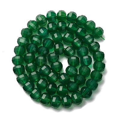Natural Green Onyx Agate Beads Strands G-P587-D16-03-1