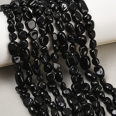 Natural Obsidian Beads Strands G-K395-B06-01-1