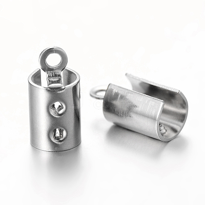 Tarnish Resistant 303 Stainless Steel Cord Ends X-STAS-O083-06-1