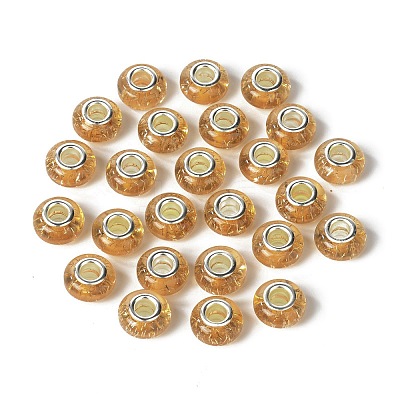 Rondelle Resin European Beads RPDL-A001-01-10-1