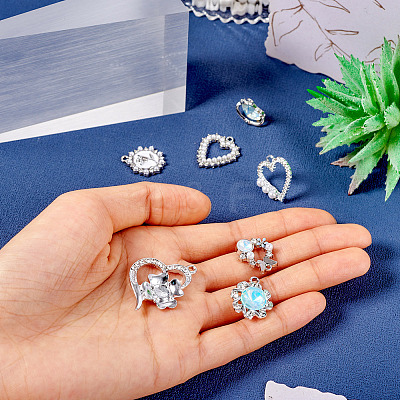 7Pcs 7 Styles Alloy Pendants FIND-TA0004-89-1