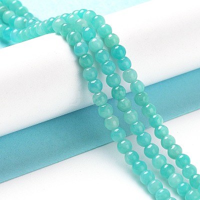 Natural Amazonite Round Bead Strands LS-G-N0081-4mm-17-01-1