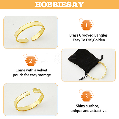 1Pc Brass Cuff Bangles for Men Women BJEW-UN0001-43-1