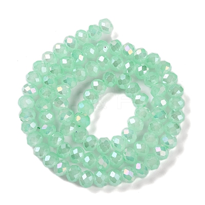 Baking Electroplate Glass Beads Strands DGLA-A039-J8mm-B07-1
