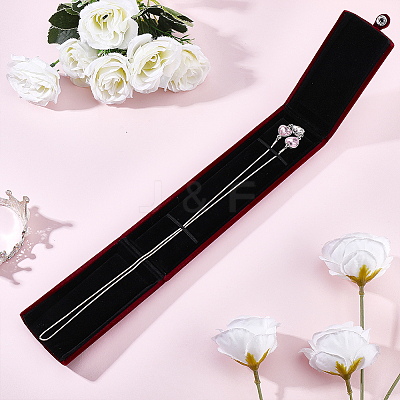 Velvet Jewelry Packing Boxes for Necklaces CON-WH0085-226B-01-1