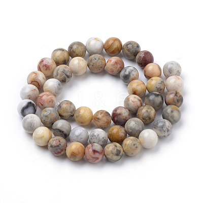 Natural Crazy Lace Agate Beads Strands G-S259-38-8mm-1
