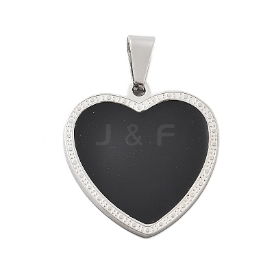 304 Stainless Steel Pendants STAS-F313-10P-1