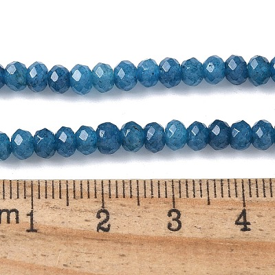 Dyed Natural Malaysia Jade Rondelle Beads Strands X-G-E316-2x4mm-54-1