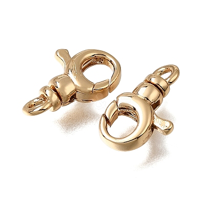 Brass Swivel Clasps with Lobster Claw Clasps KK-CBA4292-11G-1