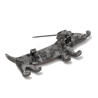 Gunmetal Alloy Enamel Lapel Pin Brooches JEWB-K041-01B-02-1