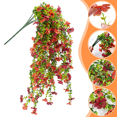 4Pcs Plastic Artificial Violet Vine for Wedding Decoration DIY-WR0005-32E-1