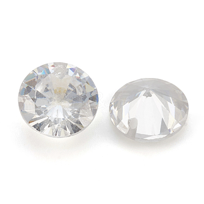 Cubic Zirconia Pointed Back Pendants X-ZIRC-N037-4mm-01-1