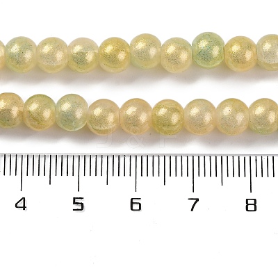 Baking Paint Crackle Glass Bead Strands DGLA-R053-04F-1
