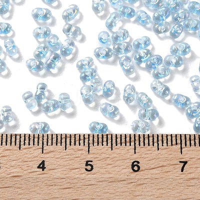 AB Color Plated Glass Seed Beads SEED-L011-06B-10-1