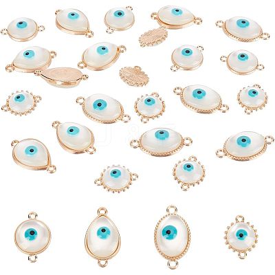 20Pcs 10 Colors Brass Enamel Pendants KK-NB0001-48G-1