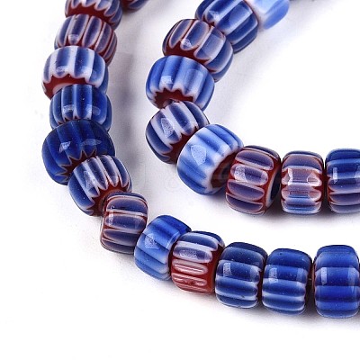 Handmade Millefiori Glass Chevron Beads Strands LAMP-T021-27A-M-1