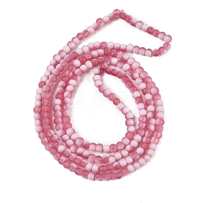 Frosted Crackle Glass Beads Strands GLAA-U001-4mm-M13-1