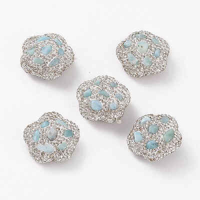Handmade Polymer Clay Rhinestone Beads RB-C001-03A-1