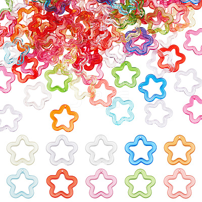120Pcs Transparent Acrylic Beads MACR-UN0001-11-1