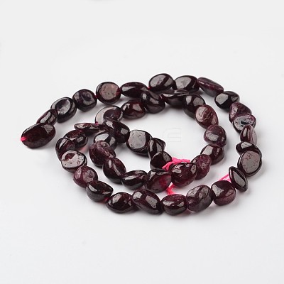 Nuggets Natural Garnet Bead Strands G-M345-04-1