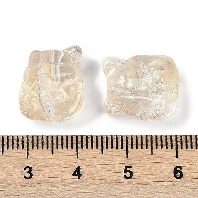 Transparent Spray Paint Glass Beads GLAA-H035-01C-1