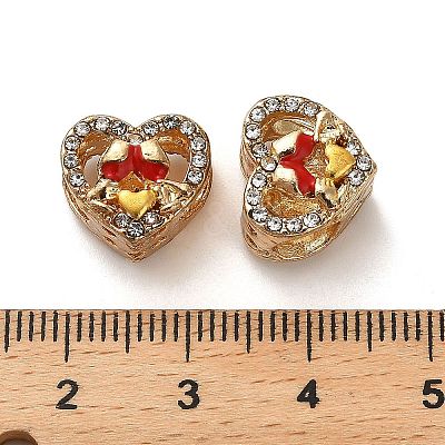 Alloy Enamel European Beads FIND-Q115-08G-1