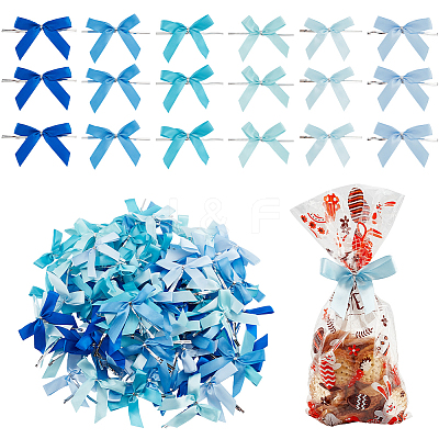 120Pcs 6 Colors Polyester Packaging Ribbon Bows DIY-PH0013-54-1
