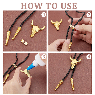 120Pcs 3 Styles Brass Bolo Tie Slides Clasp Accessories KK-PH0011-01-1