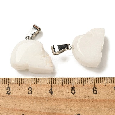 Natural White Jade Pendants G-Z067-02P-11-1