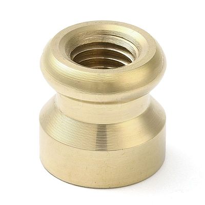 Golden Tone Round Wax Seal Brass Stamp Heads AJEW-M040-01G-N-1