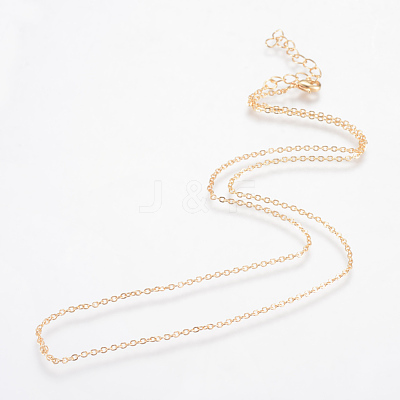 Iron Cable Chains Necklace Making X-MAK-R016-45cm-G-1