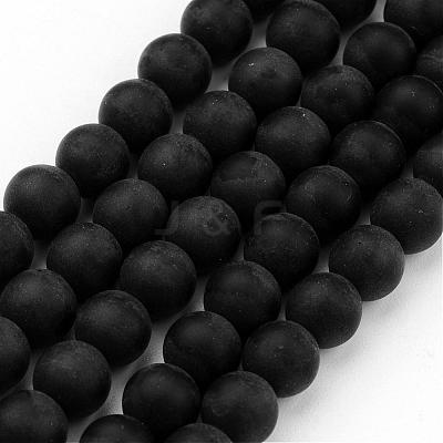 Frosted Glass Bead Strands GLAA-G016-10mm-02-1