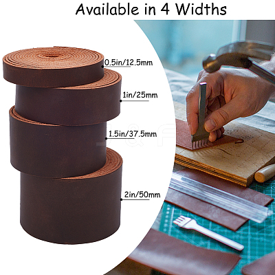 2M Flat AB Grade Cowhide Leather Cord AJEW-WH0479-73G-02-1