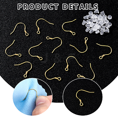 6Pairs 925 Sterling Silver Earring Hooks STER-UN0001-44G-1
