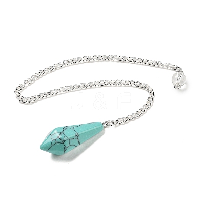 Natural & Synthetic Gemstone Cone Pointed Dowsing Pendulums G-A249-03S-1