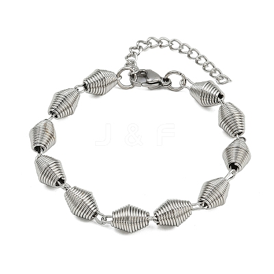 304 Stainless Steel Chain Bracelets for Women Men BJEW-Z143-27P-1