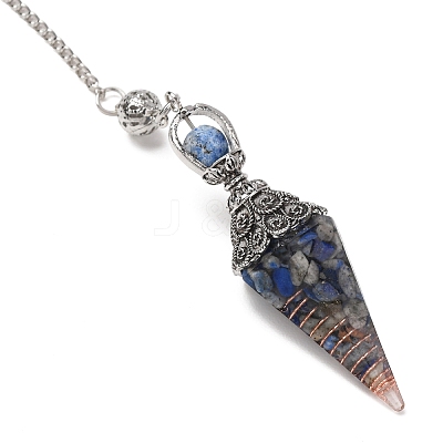 Resin Cone Pointed Dowsing Pendulums GG-CBA040B-03P-01-1