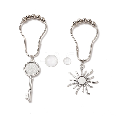 4 Styles Moon & Key & Sun Curtain Hooks DIY-CP00032-1