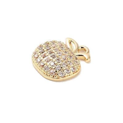 Brass Micro Pave Cubic Zirconia Charms KK-D427-05C-G-1